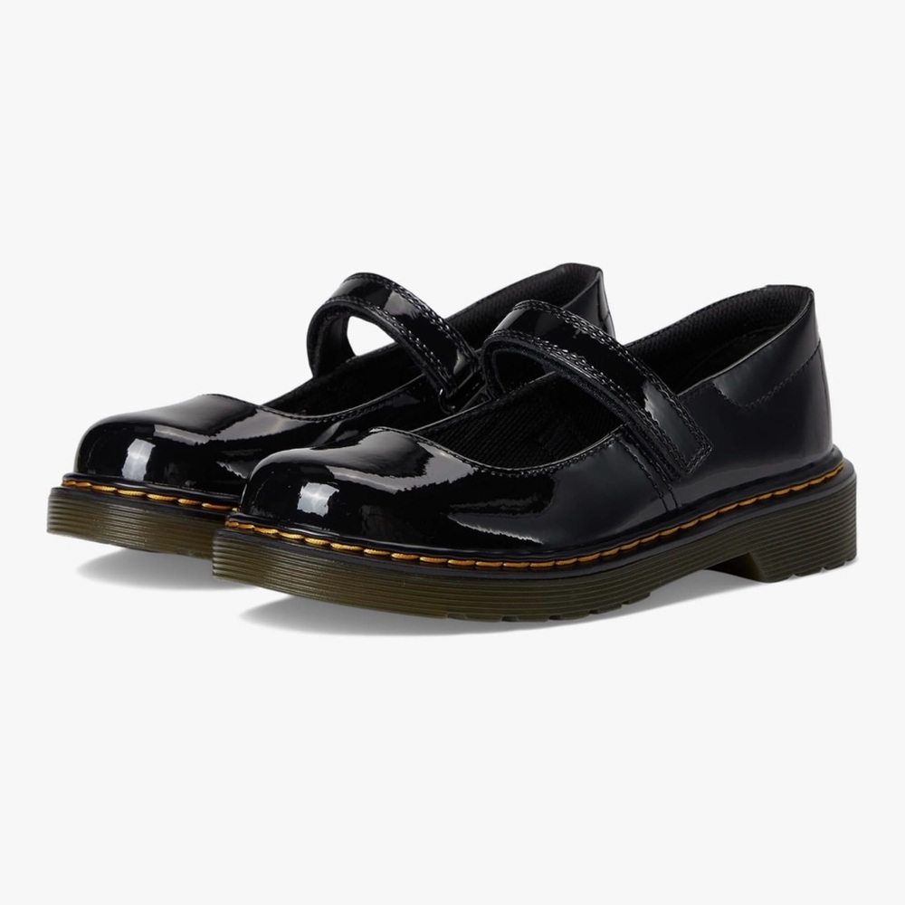 Dr. Martens Maccy Mary Jane (Little Kid/Big Kid) black patent